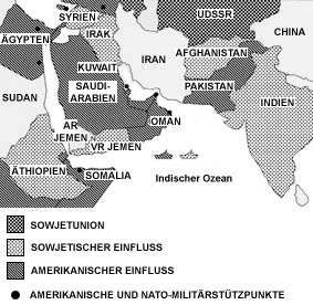 Einflussgebiete im Mittleren Osten